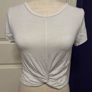 Gaze brand crop top tee, size small, knot at bottom detail